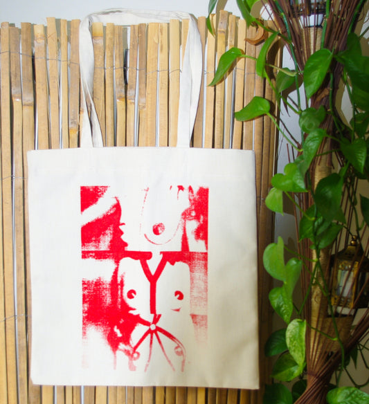 x3 Red Tote Bag